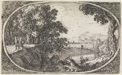 Landschap (nr. 24 uit de serie: variae campestrum fantasiae) door Herman van Swanevelt