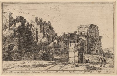 De Baden van Caracalla door Herman van Swanevelt