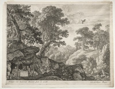 De Boetelingen: Landschap met de Heiligen Paulus en Antonius door Herman van Swanevelt