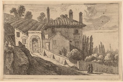 Uitzicht op een Italiaanse Villa door Herman van Swanevelt