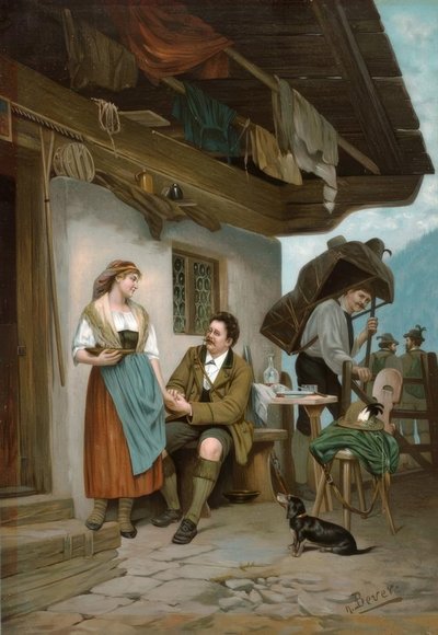 Zomergasten op de alm door Hermann Bever
