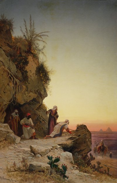 Hinderlaag bij Gizeh door Hermann David Salomon Corrodi