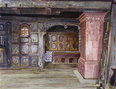 Deel van de hal in het E Harden House, Neuengamme, nabij Hamburg door Hermann Haase