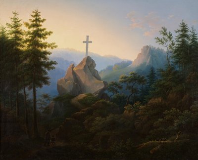 De Ilsenstein aan de voet van de Brocken in het Harzgebergte door Hermann Josef Neefe