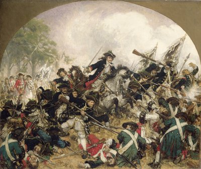 De Oude Dessauer in de Slag bij Turijn, 1883 door Hermann Joseph Wilhelm Knackfuss