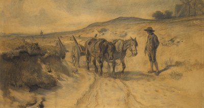 Op de heide, ca. 1855 door Hermann Kauffmann