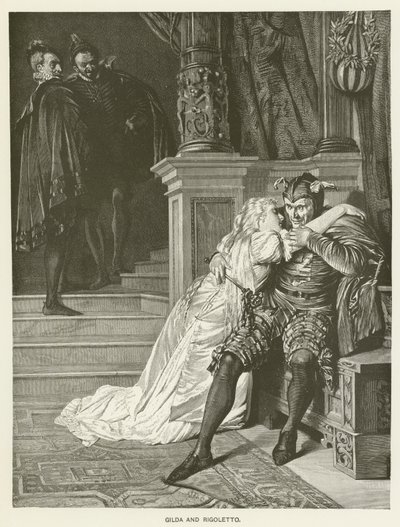 Gilda en Rigoletto door Hermann Kaulbach