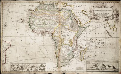 Kaart van Afrika, ca. 1715 door Hermann Moll
