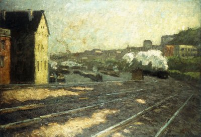 Het Station Binnenkomen door Hermann Pleuer