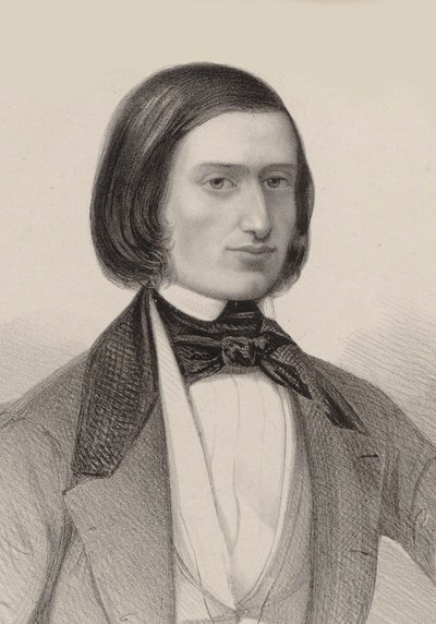 Portret van Jacques Offenbach 1819-1880, 1846 door Hermann Raunheim