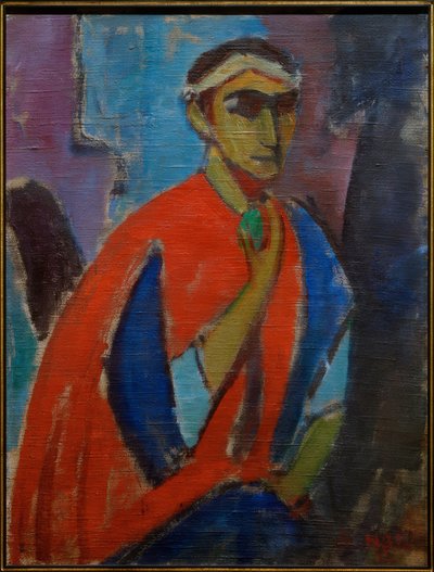Zelfportret in kostuum (De Romein) door Hermann Stenner