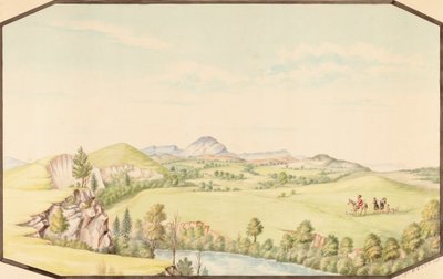 De Wichita Mountains vanaf Medicine Bluff, Indian Territory door Hermann Stieffel