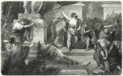 Brutus over het lichaam van Julius Caesar, 44 v.Chr. door Hermann Vogel