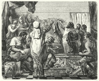 Fabius Maximus verklaart de oorlog aan de Carthagers, 218 v.Chr. door Hermann Vogel