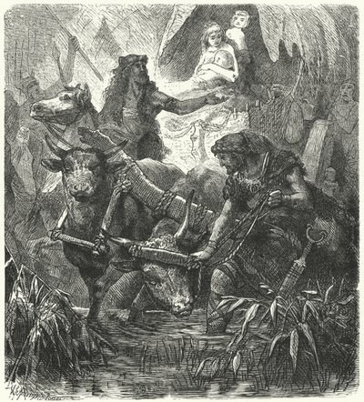 Migratie van de oude Ariërs in India door Hermann Vogel