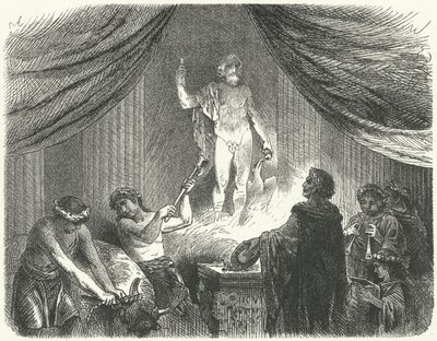 Romeinen brengen een offer aan de god Jupiter door Hermann Vogel