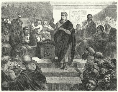 Sulla treedt af als dictator van Rome, 81 v.Chr. door Hermann Vogel