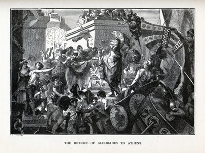 De terugkeer van Alcibiades naar Athene, 1882 door Hermann Vogel