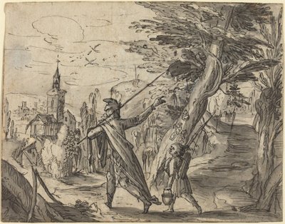 Abraham en Isaak door Hermann Weyer