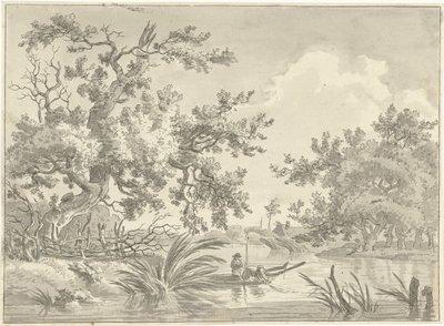 Landschap met twee vissers door Hermanus Fock