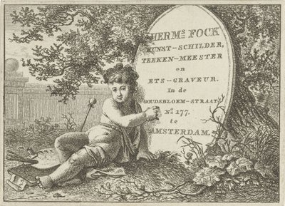 Visitekaart van Hermanus Fock door Hermanus Fock