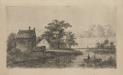 Drie mannen in een boot door Hermanus Jan Hendrik van Rijkelijkhuysen