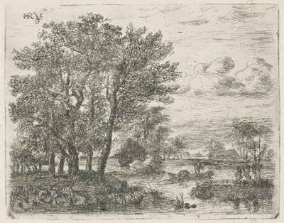 Vissers in een boot door Hermanus Jan Hendrik van Rijkelijkhuysen