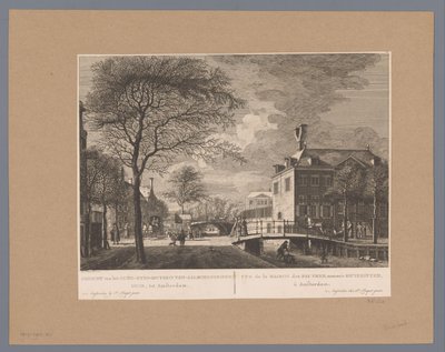Gezicht op het Oudezijds Huiszittenhuis in Amsterdam door Hermanus Petrus Schouten (possibly)