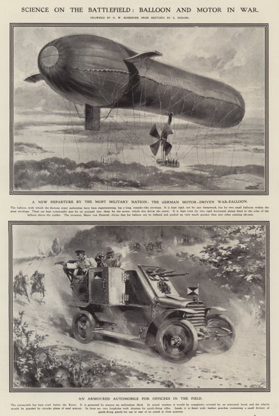 Wetenschap op het slagveld: ballon en motor in oorlog door Hermanus Willem (after) Koekkoek
