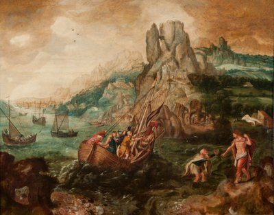 De laatste verschijning van Christus aan zijn discipelen door Herri met de (c.1510 p.1550) Bles