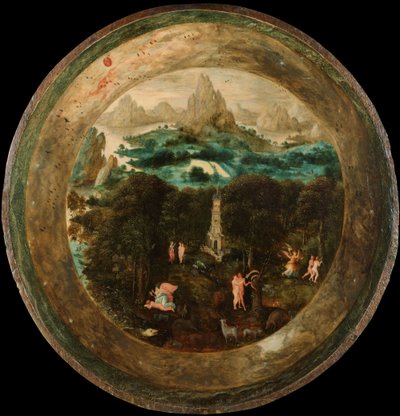 Paradijs, c.1541-50 door Herri met de (c.1510 p.1550) Bles