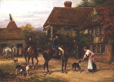 Een ochtendbezoek door Heywood Hardy