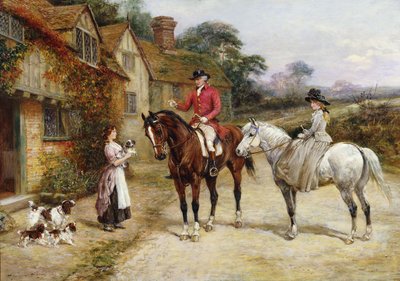 Een puppy voor mijn dame door Heywood Hardy