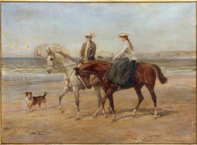 Ruiters aan de Kust door Heywood Hardy