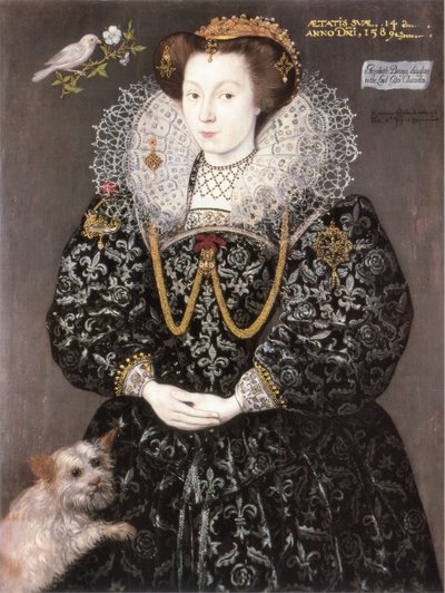 Elizabeth Brydges 1589 door Hieronimo Custodis