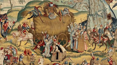 Tapijt geïnspireerd door het werk van Jheronimus Bosch, ca. 1560 door Hieronymus (after) Bosch