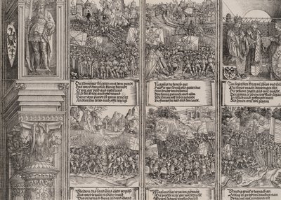 Het huwelijk van Filips de Schone met Joanna van Oostenrijk, Maximiliaan herovert de bezette T... door Hieronymus Andreae