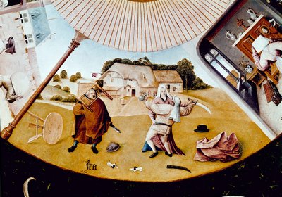 Woede (detail van De Zeven Hoofdzonden en de Vier Laatste Dingen) door Hieronymus Bosch