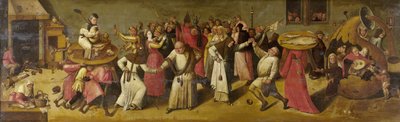 Strijd tussen Carnaval en Vasten, c.1600-20 door Hieronymus Bosch