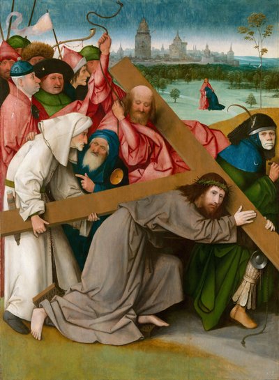 Christus draagt het kruis, ca. 1500 door Hieronymus Bosch
