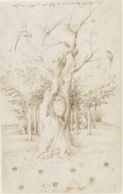 Het veld heeft ogen, het bos heeft oren door Hieronymus Bosch