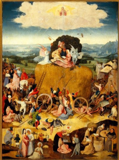 De Triomftocht van de Hooiwagen door Hieronymus Bosch
