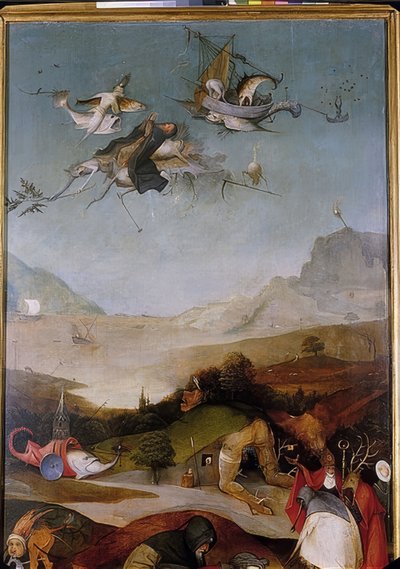 De verzoeking van de heilige Antonius (triptychon, detail) door Hieronymus Bosch