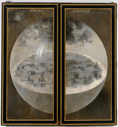 Tuin der Lusten ... (schilderij op hout) door Hieronymus Bosch