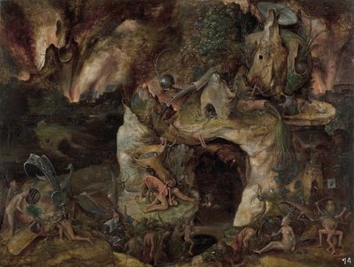 Inferno landschap door Hieronymus Bosch