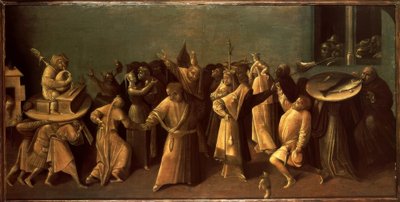 Strijd van het carnaval met de vasten door Hieronymus Bosch