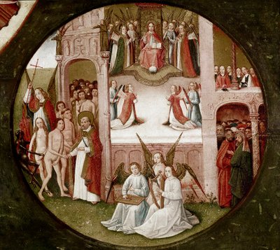 Paradijs (detail) door Hieronymus Bosch