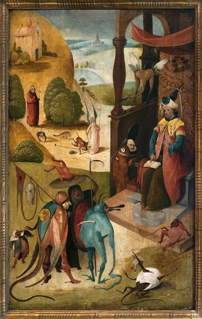Sint Jacobus de Meerdere en de tovenaar Hermogene door Hieronymus Bosch