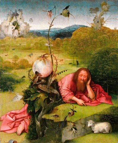 Sint Johannes de Doper in de woestijn, laat 15e eeuw door Hieronymus Bosch