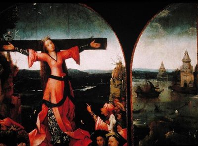 St. Liberata Drieluik (detail) door Hieronymus Bosch